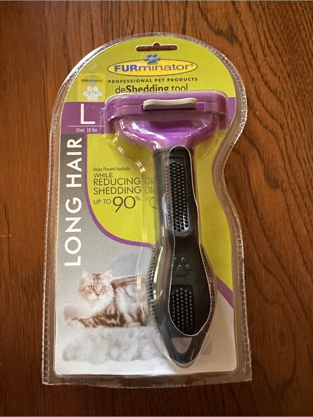 FURminator Long Hair Deshedding Tool - Purple and Black
